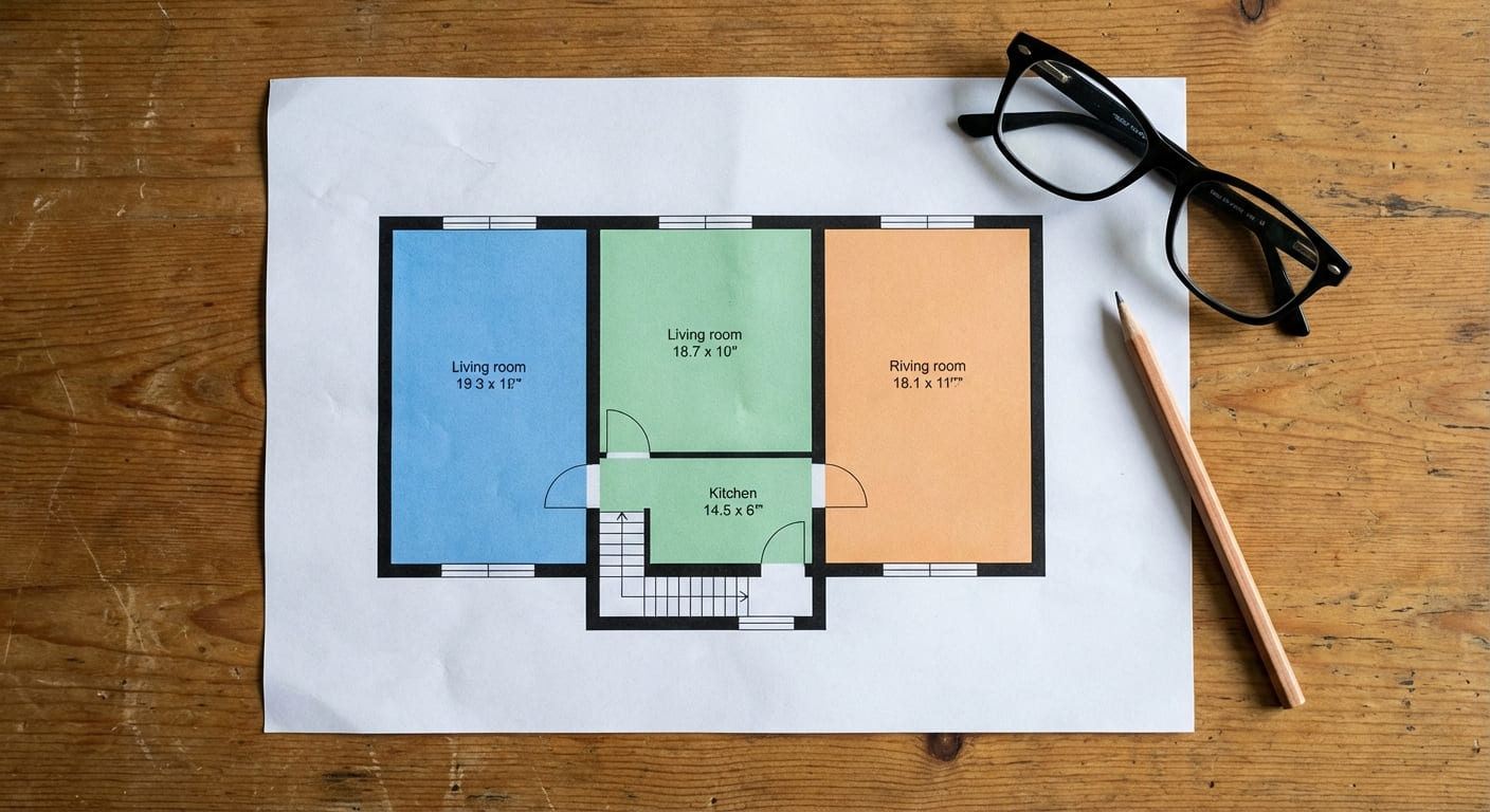 Схематичный план зонирования пространства для уборки